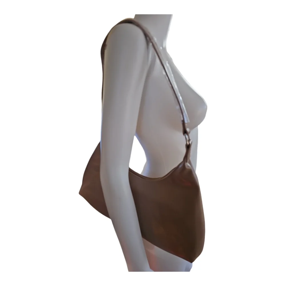 Rampage Nude Structured Hobo Classic 90s Style Shoulder Bag NWT